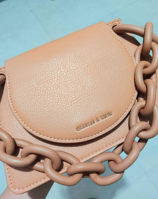 Charles & keith peach small bag