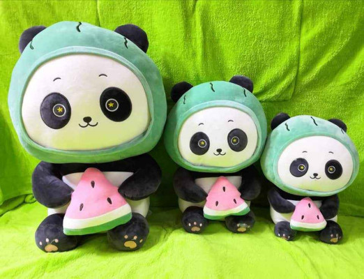 PANDA WITH FRUIT STUFFED TOYS