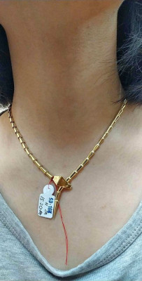 18k saudi gold serpenti necklace