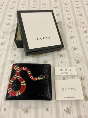 Gucci Kingsnake Print Bi-Fold Wallet