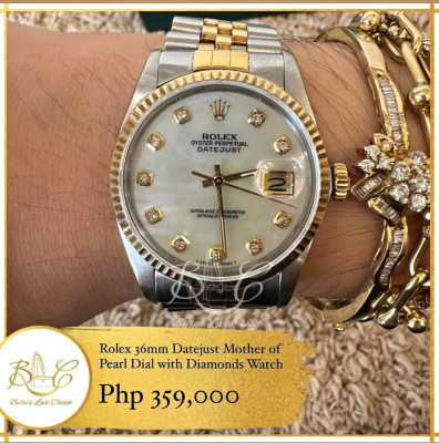 Rolex 36mm Mother of Pearl with Diamonds