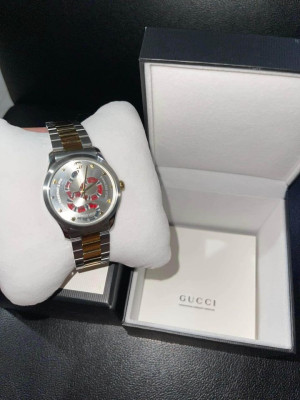 Gucci G Timeless Silver With Snake Motif Dial Watch | Gold Touch