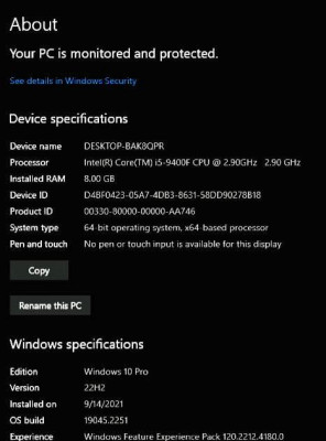PC SET - i5 9400-F Frameless HKC 27"