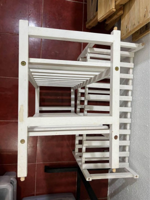 Used Wooden Shoe Rack White