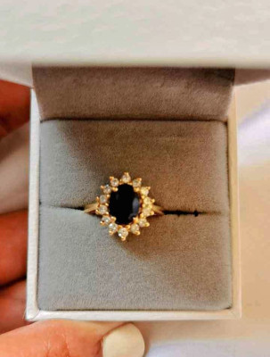 Sapphire Ring Princess Diana Ring