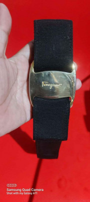 Vintage salvatore ferragamo logo bow belt