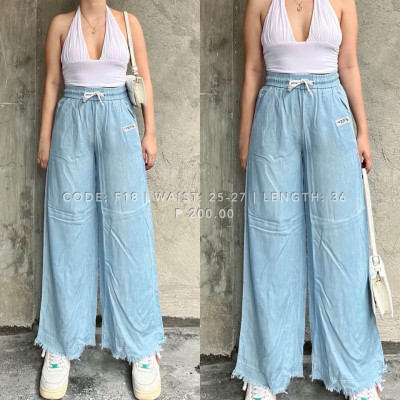 DENIM BAGGY WIDELEG PANTS