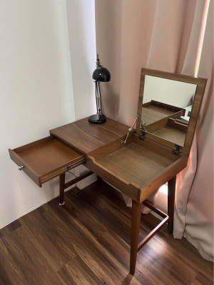 Wooden Table / Desk with Vanity Mirror