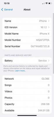 Iphone X for sale 256GB Globelocked