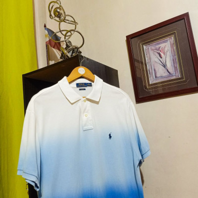 Ralph Lauren White Blue Polo Shirt