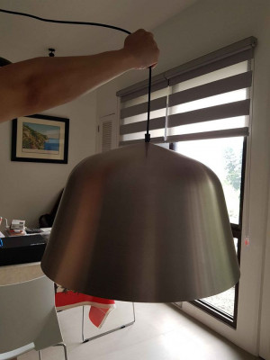 Silver dome lighting fixture