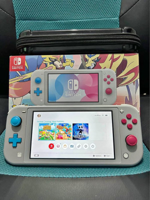 Nintendo switch lite pokemon edition with box 3 games