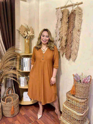 Plus size dress Cotton spandex Freesize