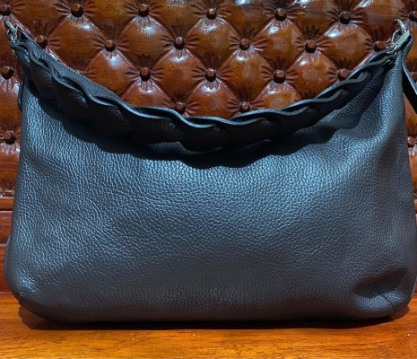 Genuine Leather Hobo Bag