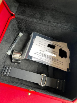 CARTIER SANTOS ADLC GRAY DIAL US AD NEW AUTHENTIC