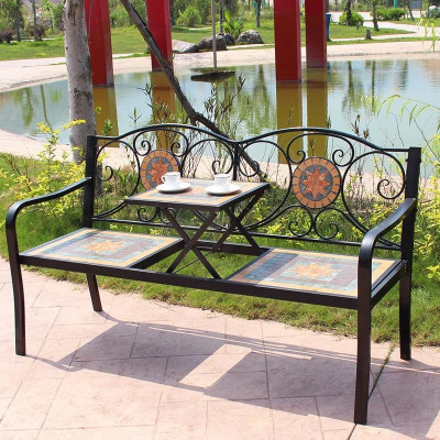 GARDEN TABLE SET outdoor with foldable chair