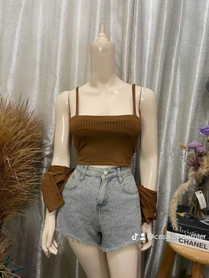 Cardigan Set Shortsleeves Button Down