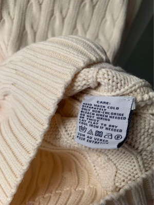 Ralph Lauren Cream Cable Knit Sweater