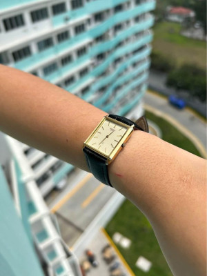 Seiko Tank Vintage White and Gold