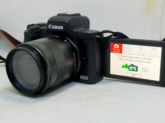 canon eos m50 with 18-55mm lens wifi vlog mirrorless