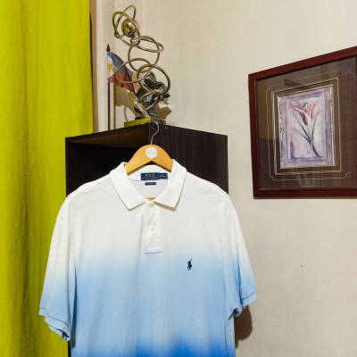 Ralph Lauren White Blue Polo Shirt