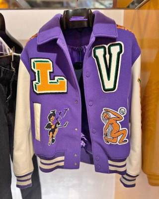 L.V. VARSITY BOMBER JACKET FASHION COAT