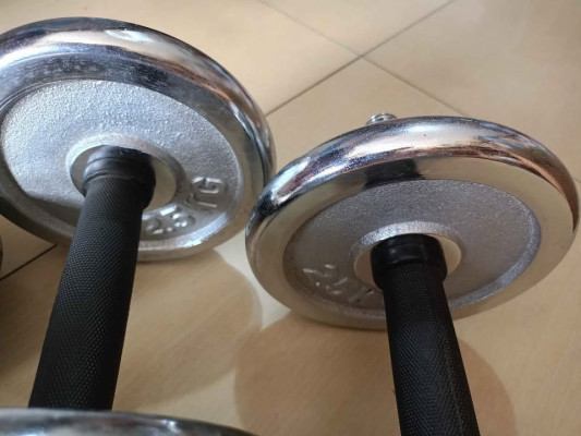 Dumbbell set chrome cast iron for takeall