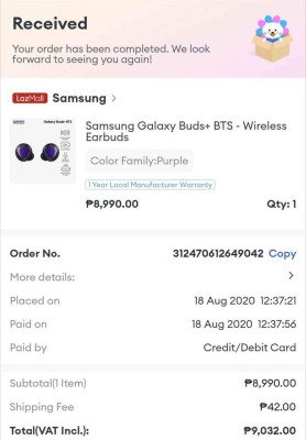 Samsung Galaxy Buds + BTS Edition