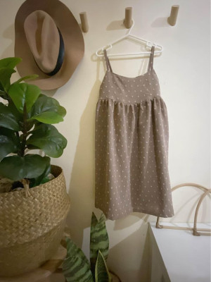 swiss dot strappy dress for kids