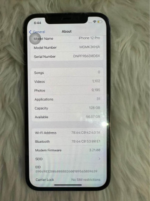 IPHONE 12 PRO ( FU / 128gb )