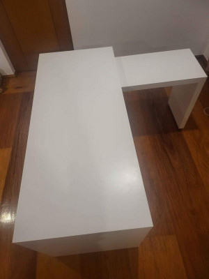 IKEA Malm Table L Desk with pullout