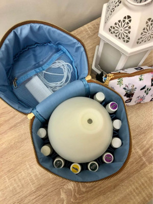 Diffuser bag and essential oil travel organizer