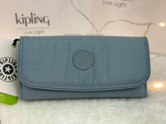 KIPLING MONEY LAND WALLET , SEA GLOSS