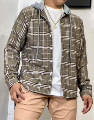 Best Selling Checkered Hoodie Polo Korean Style Long Sleeve - COD or GCASH