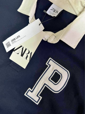 Zara Long sleeve shirt witch patch “P”