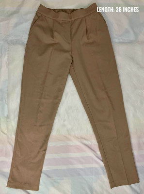 Beige high waisted trouser