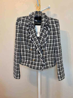 Zara Tweed Cropped Blazer