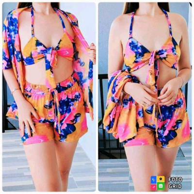 KIMONO 3 IN 1 SET(kimono,top,shorts)