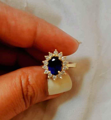 Sapphire Ring Princess Diana Ring