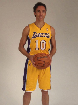 Adidas Steve Nash #10 Los Angeles Lakers Jersey🔥