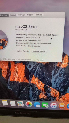 MacBook pro 128gb 2017 model