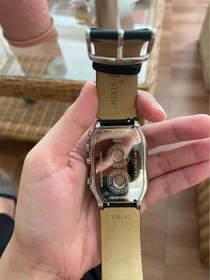 Philip Stein Teslar, Black Dial/Face and Black PS Leather Strap