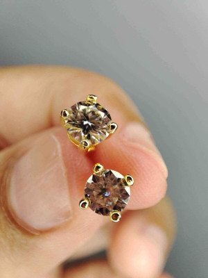 Moissanite Diamond Stud Earrings