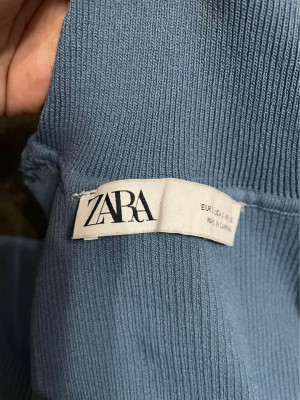 Zara Turtle Neck One Shoulder Knit Top