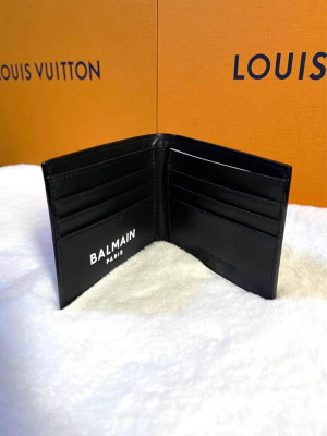 AUTHENTIC BALMAIN Bifold leather wallet