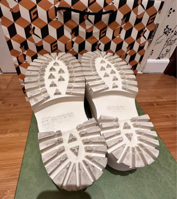 Gucci Perforated GG Platform Mules