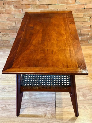 Rare Narra Wood Coffee Table — Mid-Century Modern