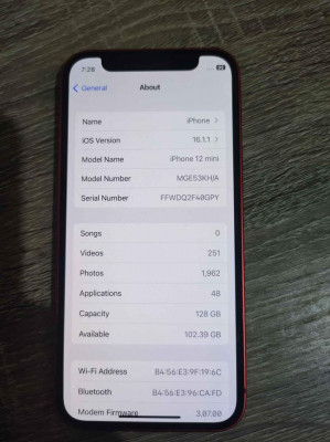 Iphone 12 mini 128gb fu