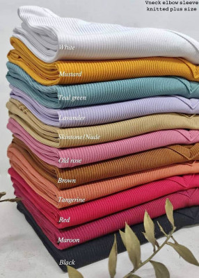 Plus size vneck elbow