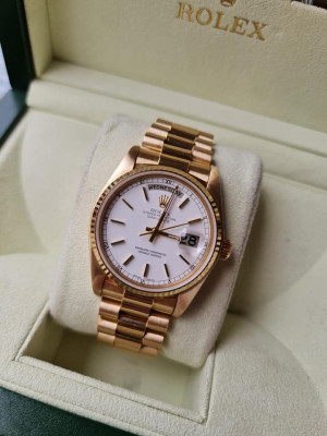 Rolex Day Date White Porcelain dial